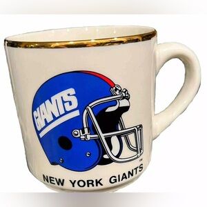 NEW YORK GIANTS SUPER BOWL 22 1986 COMMEMORATIVE COFFEE MUGS SET OF 4 NEW MINT!